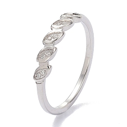 Нержавеющая Сталь Цвет 304 палец кольца из нержавеющей стали, конский глаз со стразами, цвет нержавеющей стали, размер США 6~9 (16.5~18.9 мм)