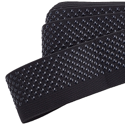 Черный 6м полиэстеровый нескользящий силиконовый захват, плоский эластичный шнур, для швейных принадлежностей, чёрные, 51 мм, около 6.56 ярдов (6 м) / мешок