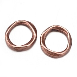 Красная Медь Соединительные колечки из сплава, кольцо, без кадмия и без свинца, Красная медь, 19x18x2.5 мм, отверстие : 13 мм