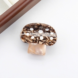 Кокосово-Коричневый Симпатичные заколки для волос из ацетата целлюлозы с грибами, для женщин и девушек, густые волосы, кокосового коричневый, 42x50x35 мм