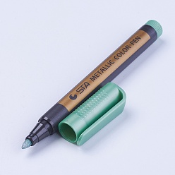 Средний Бирюзовый Металлические маркеры рисуют ручки, ручка для подписи маркера граффити, средне бирюзовый, 141x12~17 мм