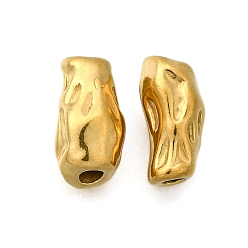 Самородки 304 из нержавеющей стали бусы, золотые, самородки, 10.5x5.5x5 мм, отверстие : 1.8 мм