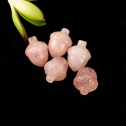 Розовый Кварц Резные целебные фигурки из сосновой шишки из натурального розового кварца, Украшения из камня с энергией Рейки, 25x20 мм