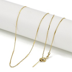 Золотой Ионное покрытие (ip) 304 ожерелья из нержавеющей стали, регулируемые слайдер ожерелья для женщин и мужчин, золотые, 19.69 дюйм (50 см)