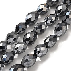 Oval Терагерц каменные бусы пряди, граненые, овальные, овальные, 8x6 мм, отверстие : 1 мм, около 49 шт / нитка, 15.55 дюйм (39.5 см)