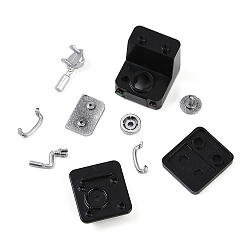 Черный Кукольная миниатюрная кофемашина, мебельные аксессуары для кукольного домика, для миниатюрной столовой, чёрные, 28x17x30 мм