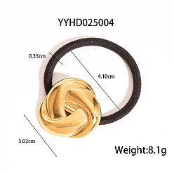 Золотой Резинка для волос из нержавеющей стали для женщин, золотые, внутренний диаметр: 41 мм