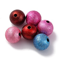 (52) Непрозрачная лаванда Стойка гальваническое покрытие латунные бусины, окрашенные распылением, без кадмия и без свинца, долговечный, круглые, разноцветные, 10 мм, отверстие : 1.8 мм