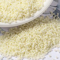 (RR486) Жемчужный Слоновой Кости Цейлонский AB Миюки круглые бусины рокайль, японский бисер, 15/0, (rr 486) слоновая кость жемчужина цейлона, 15/0, 1.5 мм, Отверстие: 0.7 мм, о 5555 шт / бутылка, 10 г / бутылка