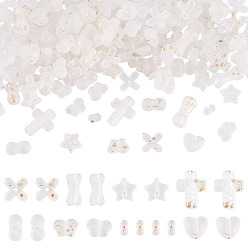 (52) Непрозрачная лаванда Наборы для изготовления ювелирных изделий своими руками, включая акриловые бусины, колпачки для бусин и подвески, разноцветные, 15x7x6.5 мм, отверстие : 2.5 мм