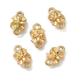 Настоящее золото 18K 304 ссылки нержавеющей стали, подвески-соединители ветряной мельницы, ионное покрытие (ip), реальный 18 k позолоченный, 8.5x5x2.5 мм, отверстие : 1 мм