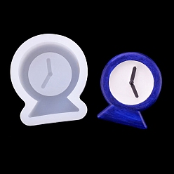 Белый Силиконовые формы для демонстрации пищевых продуктов своими руками, формы для литья смолы, часы, белые, 95x85x40 мм