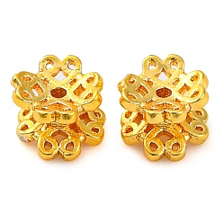 Золотой Шапочки и конусы для бусин, латунные, долговечный, цветок, золотые, 6x4.5 мм, отверстие : 0.9 мм