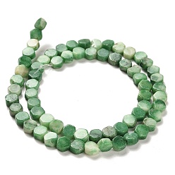 Lime Green Natural Dolomite Beads Strands, Dyed, Hexagon, Lime Green, 7x6x3mm, Hole: 1.2mm, about 66pcs/strand, 16.34 inch(41.5cm)