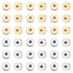 (52) Непрозрачная лаванда 40 шт. 2 цвета 304 ушные гайки из нержавеющей стали, предохранительный винт плоский круглый, разноцветные, 5x2 мм, отверстие : 0.8 мм, 20 шт / цвет