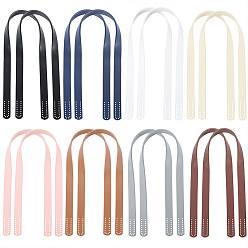 (52) Непрозрачная лаванда 16 шт 8 цвета ручки для сумок из искусственной кожи, замена сумки украшения сумки ремни, разноцветные, 594x19x3.5 мм, отверстие : 1.8 мм, 2 шт / цвет