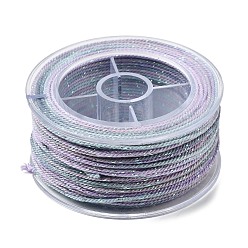 Лиловый 30м сегментно окрашенные хлопковые и металлизированные нитки, круглые, для поделок ремесел, упаковка подарков и изготовление ювелирных изделий, сирень, 1 мм, около 32.81 ярдов (30 м) / рулон