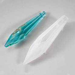 Белый Силиконовые формы, формы для литья смолы, для уф-смолы, изготовление ювелирных изделий из эпоксидной смолы, пуля, белые, 70x15 мм, Внутренний размер: 4x41 мм