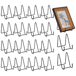 Black 30Pcs Iron Display Easels for Decorative Plates, Artworks, Black, 7.5x11.8x11cm
