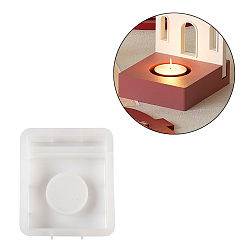 Rectangle Силиконовые формы-держатели своими руками, формы для литья смолы, инструменты для производства глиняных ремесел, белые, прямоугольные, 110x95x24 мм, внутренний диаметр: 38 мм