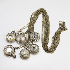 Bronce Antiguo Relojes de bolsillo del hierro de la moda, con la cabeza del reloj de bronce, Bronce antiguo, 780 mm