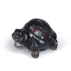 Киноварь Смола украшения дома дисплей, с крошкой из натуральной киновари внутри, черепаха, 50x30x27 мм