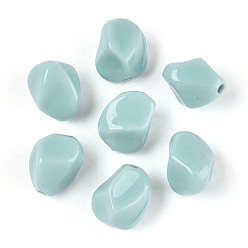 Аква Непрозрачные акриловые бусины, самородки, вода, 16.5x15x13.5 мм, отверстие : 2.5 мм, Около 340 шт / 500 г