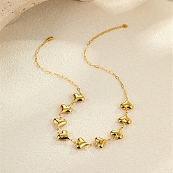 Сердце Океан 304 ожерелья из нержавеющей стали для женщин, ионное покрытие (ip), без кадмия, без никеля и без свинца, реальный 18 k позолоченный, сердце, 18.31 дюйм (46.5 см)