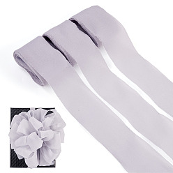 Светло-серый 3 рулоны бахромчатой полиэфирной ленты, необработанный край проволочная лента, аксессуары для одежды, для упаковки подарков, светло-серый, 1-3/8 дюйм (36 мм), около 5.47 ярдов (5 м) / рулон