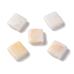 Белый Дым Непрозрачные акриловые слайды, квадратный, серый, 5.2x5.2x2 мм, отверстие : 0.8 мм