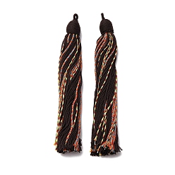 Кокосово-Коричневый Хлопковые подвески с кисточками, полиэстером, кокосового коричневый, 128~130x11~12 мм, отверстие : 2x3.5 мм