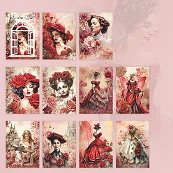 Красный 30 шт. бумажные подушечки для вырезок, для альбома для вырезок diy, поздравительная открытка, справочная бумага, красные, 115x175x5 мм