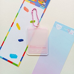 Rectangle Постепенный акриловый диск кулон брелок заготовки, с шаровыми цепей, прямоугольник, 5~10 см