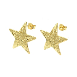 Звезда 304 Фурнитура для сережек-гвоздиков из нержавеющей стали с ионным покрытием (IP), с петлей, звезда, 21x21.5 мм, отверстие : 2.5 мм, контактный: 10.5x0.5 mm.