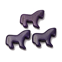 Индиго Синтетические бирюзовые бусины в виде лошади, индиговые, 18x21.5x5 мм, отверстие : 1.2 мм