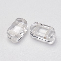 Quartz Crystal Natural Quartz Crystal Multi-Strand Links, Rock Crystal, Rectangle, 16x9x6mm, Hole: 2mm