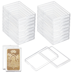 (52) Непрозрачная лаванда Прозрачные акриловые серебряные слитки золотые слитки для хранения, держатели для хранения капсул air-tite, прямоугольные, разноцветные, 5.65x3.65x0.65 см