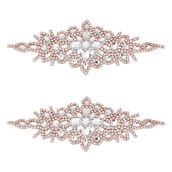 Кристалл Цветок стекло кристалл стразы аппликации, для свадебного платья, ремень, кристалл, 95x240x5 мм