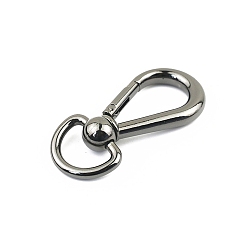 Gunmetal Alloy Swivel Clasps, Swivel Snap Hook, for Bag Buckle Accessories Makings, Gunmetal, 70mm, Hole: 20mm
