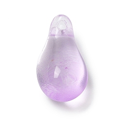 Лиловый Стеклянные прелести, сочный, слеза, сирень, 14.5x7.5x5 мм, отверстие : 1.2 мм