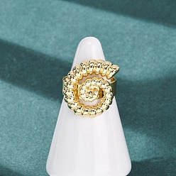 Другие Открытые кольца из латуни с морской тематикой, золотые, форма раковины, 17 мм, раковина: 20x17.5 мм