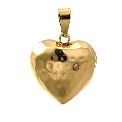 Золотой 304 подвески из нержавеющей стали, шарма сердца, золотые, 22.5x21x13.5 мм, отверстие : 4x8 мм