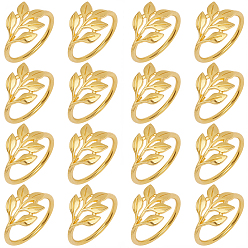 Золотой 16 шт. колец для салфеток из сплава на рождественскую тематику, держатель для салфеток, ежедневный доступ в ресторан, золотые, 26x42x42.5 мм