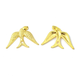 Золотой Сплавочные подвески тибетского стиля, птица, золотые, без свинца и без кадмия, 25x17x2 мм, отверстие : 1 мм