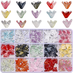 (52) Непрозрачная лаванда 150 шт. 15 цвета колпачки для бусин ручной работы в технике лэмпворк, Цветок лилии, разноцветные, 12.5x10 мм, отверстие : 1 мм, 10 шт / цвет