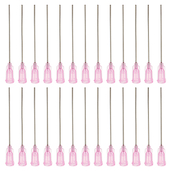 Pink 304 иглы для нанесения клея из нержавеющей стали, розовые, 6.8x0.8 см, Внутренний диаметр: 0.4 cm, отверстия: 0.05 cm, 40 шт;