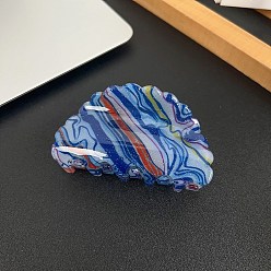 Озёрно--синий Акриловые заколки для волос на когтях, для женщин девушек, вентилятор, Плут синий, 45x82 мм