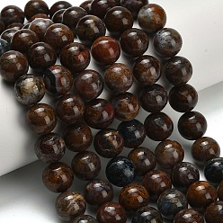 Петерсит Натуральные пиеттеритные бусины, круглые, 12~13 мм, отверстие : 1 мм, около 32 шт / нитка, 15.47 дюйм (39.3 см)