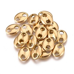Золотой Ионное покрытие (ip) 304 овальные соединители из нержавеющей стали, кофейный боб, золотые, 8.3x10.5x2.4 мм, отверстие : 2.8 мм