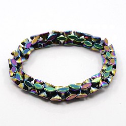Разноцветный Модные немагнитные синтетические гематитовые эластичные браслеты, красочный, 47 мм